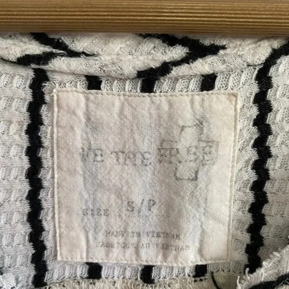 Free People Black and White Peplum Top - Picture 8 of 15